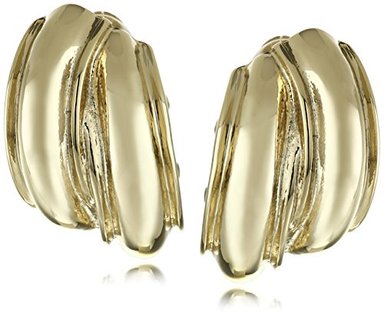 ANNE KLEIN PENDIENTES CON BOTÓN DORADO