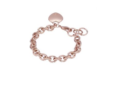 GUESS 'BASIC' G LOGO HEART LINK PULSERA - 3