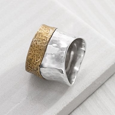 SILPADA 'RAIN OR SHINE' ANILLOS DE PLATA ESTERLINA Y BRONCE - 3