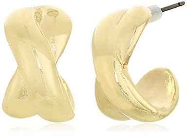 ANNE KLEIN - PENDIENTES DE ARO PARA MUJER COLOR DORADO