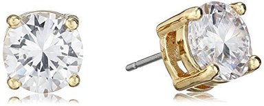 ANNE KLEIN PENDIENTES DE TUERCA EN TONO DORADO Y CRISTAL