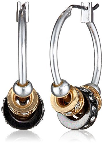 NINE WEST 'HIGH STAKES' - PENDIENTES DE ARO CON DISEÑO DE PEQUEÑO DESLIZADOR