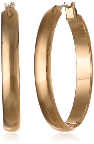 ANNE KLEIN 'CLASSICS GOLD-TONE MID-SIZED HAGA CLIC EN ÉL ARETE DE ARO