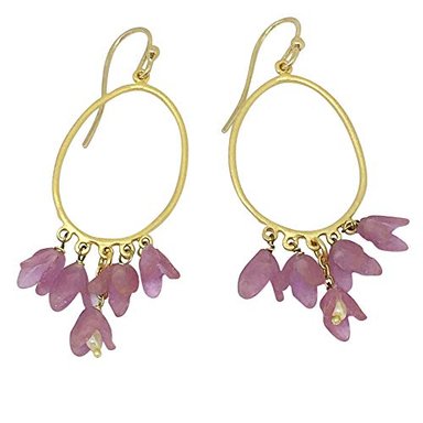 MICHAEL MICHAUD 3349 - PENDIENTES OVALADOS DE ALAMBRE CON DISEÑO DE MANZANA