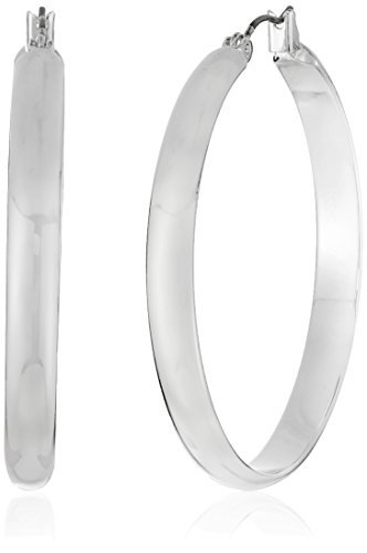 NINE WEST 'CLASSICS' PENDIENTES DE ARO GRANDES Y FLACOS EN TONO PLATEADO