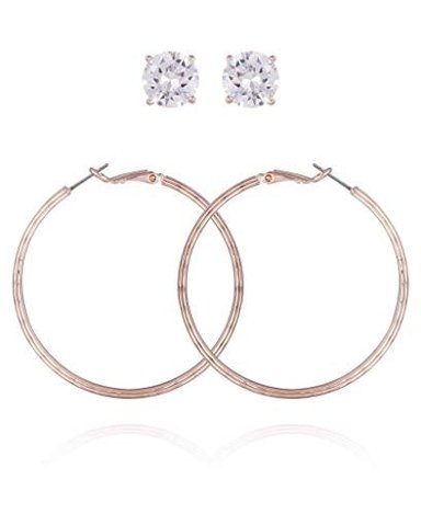 GUESS - JUEGO DE PENDIENTES DE ARO PARA MUJER (0.315IN)