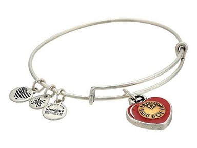 ALEX AND ANI WIZARD OF OZ HEART BANGLE BRACELET TWO-TONE