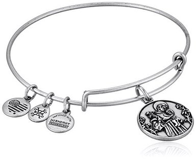 ALEX AND ANI DIVINE GUIDES BRAZALETE BRAZALETE AMPLIABLE PARA MUJERES SAN ANTONIO DE PADUA CHARM 2 A 3.5 PULGADAS