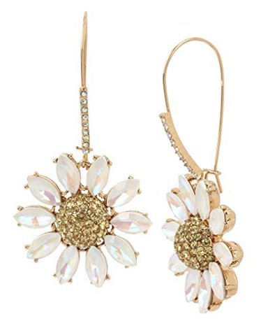 BETSEY JOHNSON FLOWER DROP EARRINGS