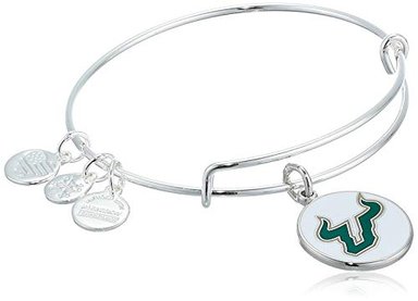 ALEX AND ANI COLOR INFUSION BRAZALETE CON ENCANTO DE LA UNIVERSIDAD DEL SUR DE FLORIDA LATÍN PLATEADO BRILLANTE AS19COL08SS