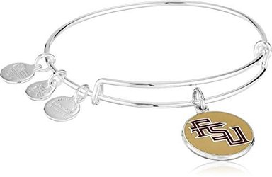 ALEX AND ANI COLOR INFUSION FLORIDA STATE UNIVERSITY LOGO II BRAZALETE LATÍN PLATEADO BRILLANTE AS18COL01SS
