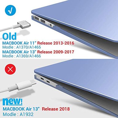 FUNDA PARA MACBOOK AIR DE 13' IBENZER A1466 A1369 FUNDA DE CARCASA DURA CON CUBIERTA DE TECLADO PARA APPLE MAC AIR 13 - 4