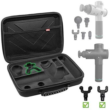 BOLSA DE ALMACENAMIENTO PORTÁTIL CON 5 RANURAS PARA 5 CABEZAS NEGRO TIPO1 HYPERICE HYPERVOLT PLUS