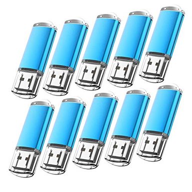PACK 10 MEMORIA GLOBAL SHOPEX 8 GB KOOTION USB 2.0 AZUL
