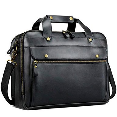 MALETÍN DE PIEL GLOBAL SHOPEX PARA HOMBRE BOLSA ORDENADOR PORTÁTIL IMPERMEABLE ESTILO RETRO PARA NEGOCIOS VIAJES BOLSO DE MANO