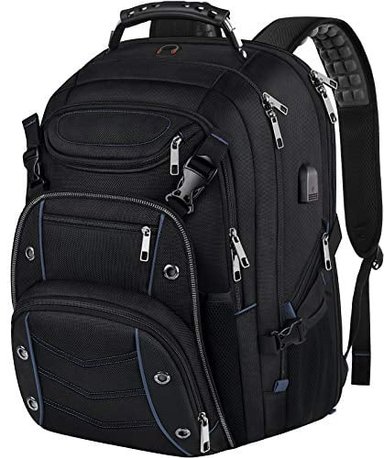 MOCHILA DE ORDENADOR PORTÁTIL 18.4 PARA HOMBRES MOCHILA EXTRA GRANDE DE 55 L CON PUERTO DE CARGADOR USB APROBADO POR TSA