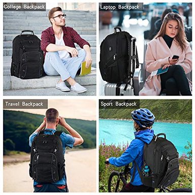 MOCHILA DE ORDENADOR PORTÁTIL 18.4 PARA HOMBRES MOCHILA EXTRA GRANDE DE 55 L CON PUERTO DE CARGADOR USB APROBADO POR TSA - 6
