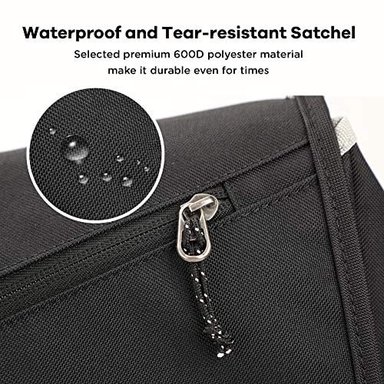 BOLSA DE MENSAJERO PARA MUJERES OIWAS LONA 15.6' PORTÁTIL SATCHEL MALETÍN PARA HOMBRE CROSSBODY - 3
