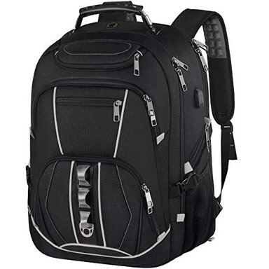 MOCHILA DE VIAJE PARA ORDENADOR PORTÁTIL EXTRA GRANDE DE 184' CON RFID ANTIRROBO COMPATIBLE CON LA TSA CON PUERTO