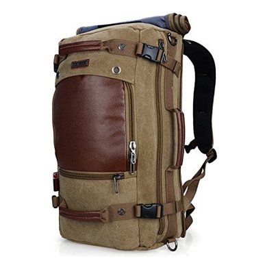 WITZMAN - MOCHILA DE VIAJE PARA HOMBRE ESTILO VINTAGE DE LONA 18.5' VERDE CLARO) A2020LIGHT GREEN