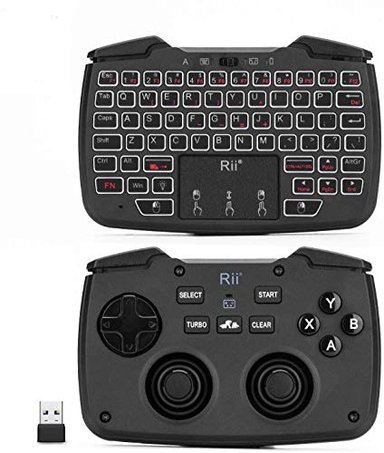 COMBO CÓMPUTO GS RII RK707 3 EN 1 MULTIFUNCIONAL 2.4GHZ WIRELESS PORTABLE GAME CONTROLLER 62KEY TECLADO RECARGABLE RATON TURBO - 1