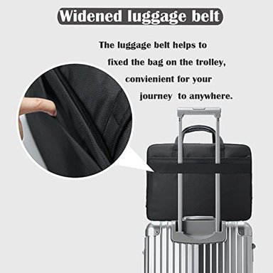 MALETÍN DE 15.6' PORTÁTIL MESSENGER BAG BUSINESS OFFICE BAG PARA HOMBRES Y MUJERES IMPERMEABLE ELEGANTE NYLON - 3