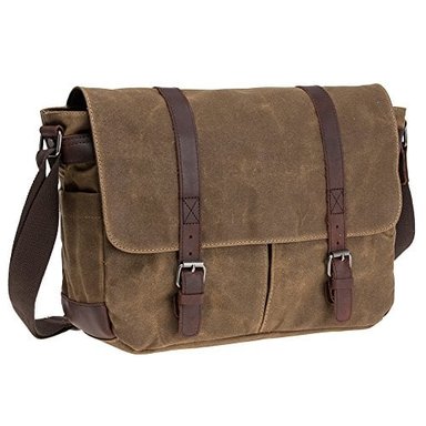 BOLSO DE HOMBRO/MALETÍN IMPERMEABLE ENCERADO LONA 15 'MACBOOK PRO/15.6'