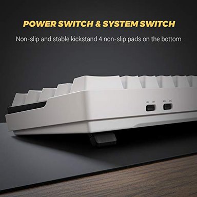 KEMOVE DK61- TECLADO MECÁNICO PARA JUEGOS - INALÁMBRICO/BLUETOOTH 5 CON CABLE. 1 - INTERCAMBIABLE EN CALIENTE - 5