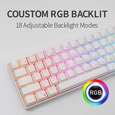 TECLADO MECÁNICO RK ROYAL KLUDGE RK61 RGB INALÁMBRICO/CON CABLE COMPACTO 61 TECLAS BLUETOOTH PEQUEÑO TECLADO - 3