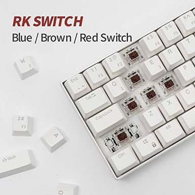 TECLADO MECÁNICO RK ROYAL KLUDGE RK61 RGB INALÁMBRICO/CON CABLE COMPACTO 61 TECLAS BLUETOOTH PEQUEÑO TECLADO - 4