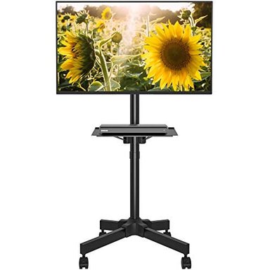 SOPORTE PARA TV MÓVIL PORTÁTIL CON RUEDAS PARA TELEVISORES PANTALLA PLANA 23 A 55' CARRO TV ALTURA AJUSTABLE