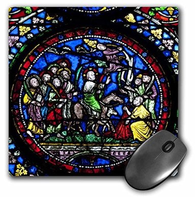 MOUSEPAD 3DROSE LLC 8X 8X 0.25 INGLATERRA KENT CATEDRAL DE CANTERBURY VENTANA CINDY MILLER HOPKINS - 1