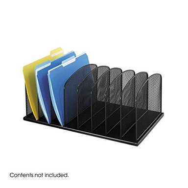 ORGANIZADOR DE ESCRITORIO SAFCO ONYX DE MALLA DE METAL NEGRO - 2