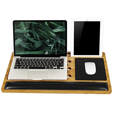 ESCRITORIO CON REPOSAMUÑECAS MOUSE PAD Y SOPORTE PARA TELÉFONO LAPGEAR BAMBOARD PRO BAMBÚ NATURAL