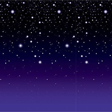 TELÓN DE FONDO PARA FIESTAS CON DISEÑO DE NOCHE ESTRELLADA (1 UNIDAD) (1 POR PAQUETE)