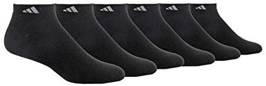 ADIDAS CALCETINES DEPORTIVOS ACOLCHADOS DE CORTE BAJO PARA HOMBRE (6 PARES)