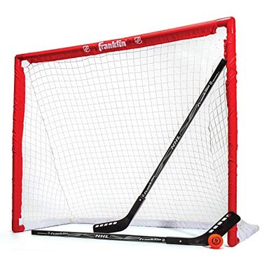 JUEGO DE HOCKEY JUVENIL FRANKLIN SPORTS NHL YOUTH STREET  (2) PALOS DE HOCKEY PARA NIÑOS PORTERÍA DE PVC + PELOTA