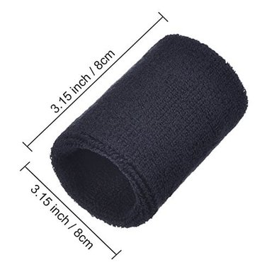 MUÑEQUERAS GLOBAL SHOPEX NEGRO 6 UNIDADES DEPORTIVAS FÚTBOL BALONCESTO CORRER ATLETISMO DEPORTES - 4