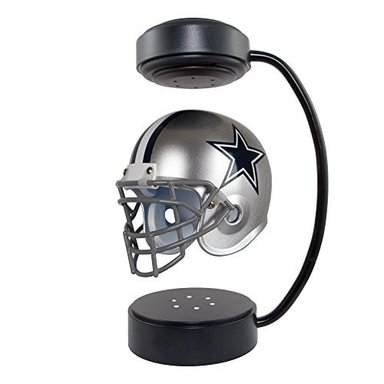 CASCO DE LA NFL CASCO DE FÚTBOL FLOTANTE COLECCIONABLE CON SOPORTE ELECTROMAGNÉTICO PLATEADO TALLA ÚNICA