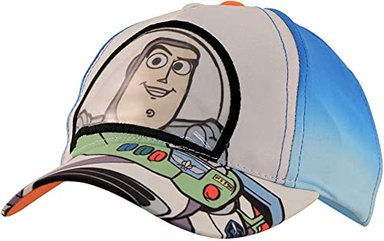 DISNEY GORRA DE BÉISBOL PARA NIÑOS TOY STORY BUZZ LIGHTYEAR PARA NIÑOS AZUL/BLANCO DE 4 A 7 AÑOS