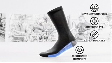 CALCETINES ALTOS CON CONTROL DE HUMEDAD DICKIES DE TECNOLOGÍA DRI-TECH PARA HOMBRE PAQUETE DE VARIAS UNIDADES - 5