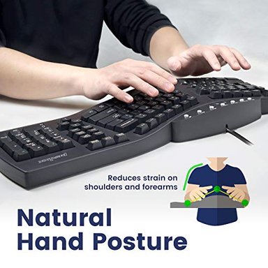 TECLADO GLOBAL SHOPEX ERGONOMICO PERIXX PERIBOARD-512 DISEÑO NATURAL - 3