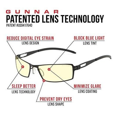 LENTES GUNNAR PARA JUEGOS CON BLOQUEO DE LUZ AZUL TORPEDO/ONYX DE 65% PROTECCIÓN DE LUZ AZUL 100% LUZ ULTRAVIOLETA - 6