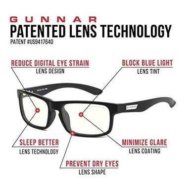 LENTES ÓPTICOS GUNNAR ORDENADOR NIÑOS BLOQUEO DE LUZ AZUL KIDS CRUZ / ONYX DE 35% - 5