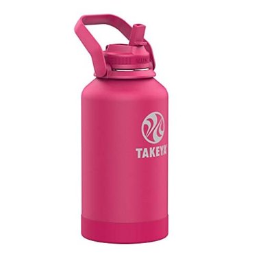 TOMATODO TAKEYA 64OZ NEWMAN PICKLEBALL AISLADA CON TAPA PAJA DEPORTIVA Y ASA EXTRA GRAN ROSADO