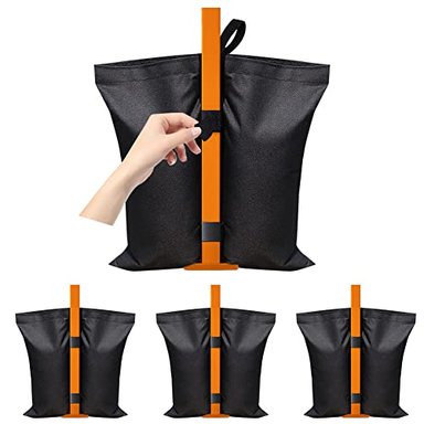 BOLSAS DE ARENA PARA TOLDO EURMAX PARA TIENDA DE CAMPAÑA DESPLEGABLE NEGRO