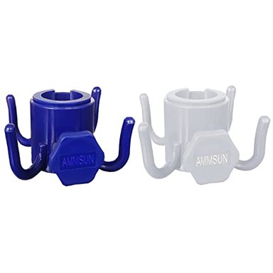 2 GANCHOS COLGANTES PARA SOMBRILLA AMMSUN 4 PUNTAS DE PLÁSTICO PARA COLGAR TOALLAS GORROS/ROPA/CÁMARAS