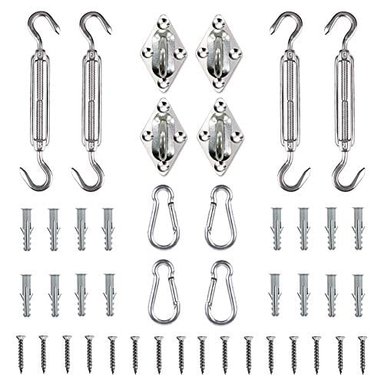KIT TIBERHAM ACCESORIOS PARA TOLDO ESISTENTE ANTIOXIDANTE RECTANGULAR CUADRADO INSTALACIÓN PARA PATIO CÉSPED