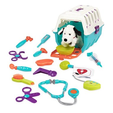 KIT VETERINARIO DÁLMATA BATTAT CLÍNICA VETERINARIA INTERACTIVA Y JUEGO DE SIMULACIÓN DE JAULA PARA NIÑOS (15 PIEZAS)