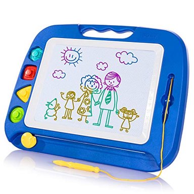 TABLA DE DIBUJO MAGNÉTICA PARA NIÑOS SGILE GRAN TABLERO DE DOODLE PARA ESCRIBIR PINTURA Y BOCETO COLOR AZUL